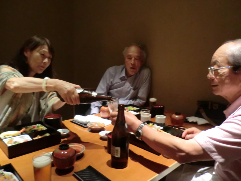 会長はビールもよく飲みます。